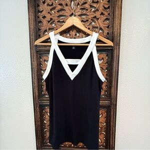 INC International Concepts Black and White Tank Top